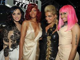 Katy Perry, Rihanna, Kesha and Nicki Minaj